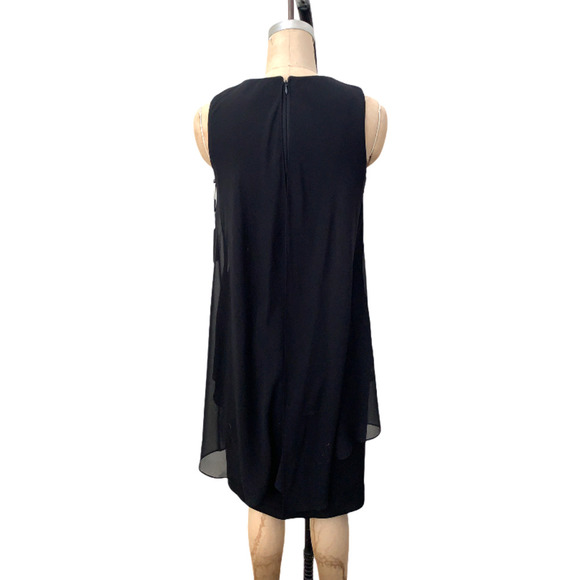 Calvin Klein Black Structured Cocktail Dress Sz 4 - Picture 6 of 7
